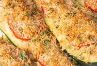 Baked Cheesy Zucchini Tuna Melts