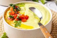 Creamy Dairy Free Chilled Avocado Soup