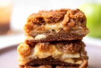 Caramel Apple Blondie Bars with White Chocolate