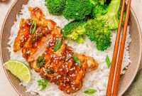 Sticky Honey-Ginger Chicken with Soy Glaze
