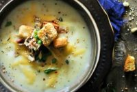 Loaded Baked Potato Soup with Cheddar & Bacon