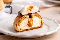 Coffee Choux au Craquelin with Dulce de Leche