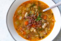 Creamy White Bean Soup with Garlic and Herbs