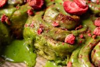 Strawberry Matcha Cinnamon Rolls Recipe