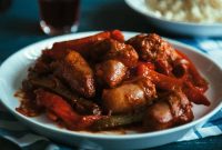 Spetsofai: Greek Sausage and Pepper Stew Recipe