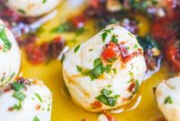 Marinated Mozzarella Balls with Herbs and Garlic