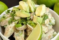 Roasted Potato Salad with Creamy Avocado Lime Dressing