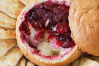 Baked Brie with Cranberry Sauce
