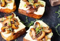 Garlic Mushroom and Brie Toast Recipe