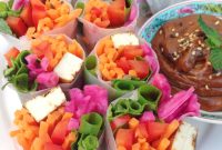 Rainbow Spring Rolls with Creamy Peanut Dipping Sauce