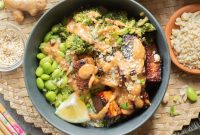 Crispy Thai Peanut Tofu Bowl