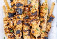 Grilled Lemon Chicken Skewers with Garlic and Herbs