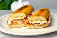 Pepperoni Pizza Sandwich Recipe with Mozzarella