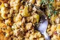 Potato Bread Stuffing with Spicy Sausage