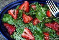 Strawberry Spinach Salad Recipe with Feta and Pecans