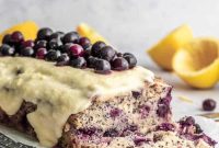 Keto Lemon Poppy Seed Blueberry Cake
