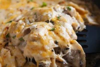 One Pan Sour Cream Chicken Enchilada Skillet Recipe
