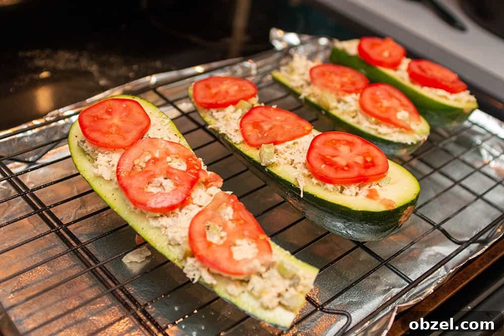 Baked Cheesy Zucchini Tuna Melts 5 zucchini tuna boats