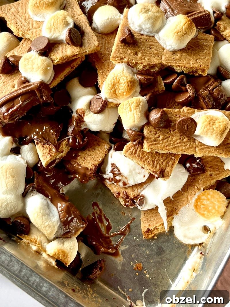 S'mores Nachos Recipe for Grill, Campfire, or Oven 4 S'mores nachos with toppings