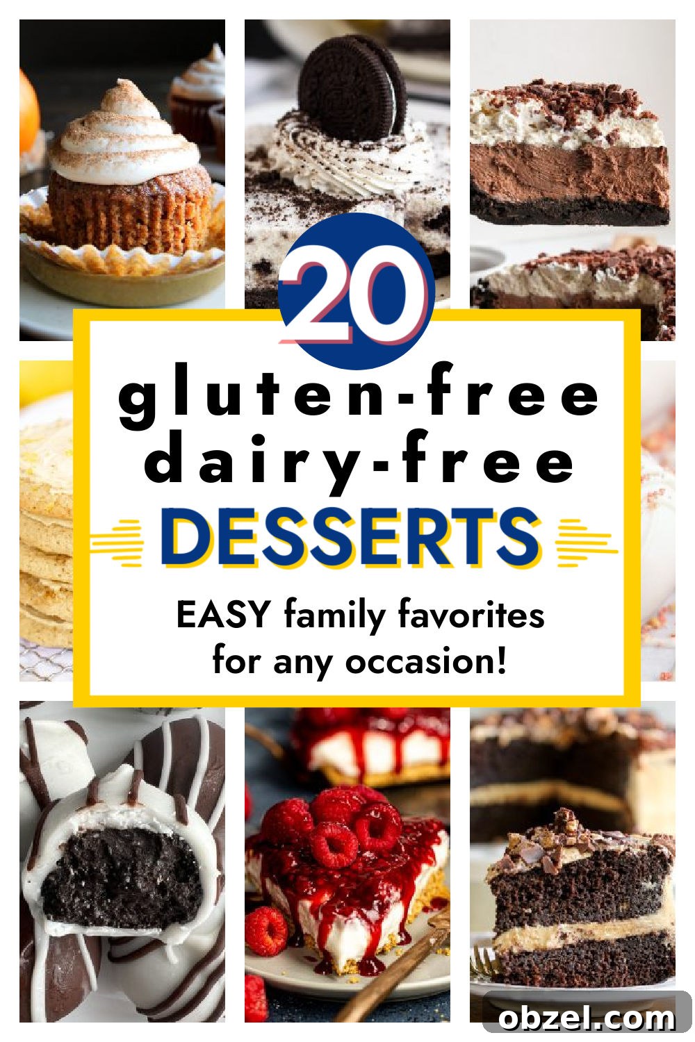 20 Gluten-Free Dairy-Free Dessert Recipes 2 20 EASY Gluten-free Dairy-free Desserts - Delicious easy-to-make treats everyone will love. Perfect for any special event or holiday. Includes Paleo, vegan, egg-free, and nut-free options.