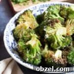 Air fryer broccoli parmesan in a bowl.