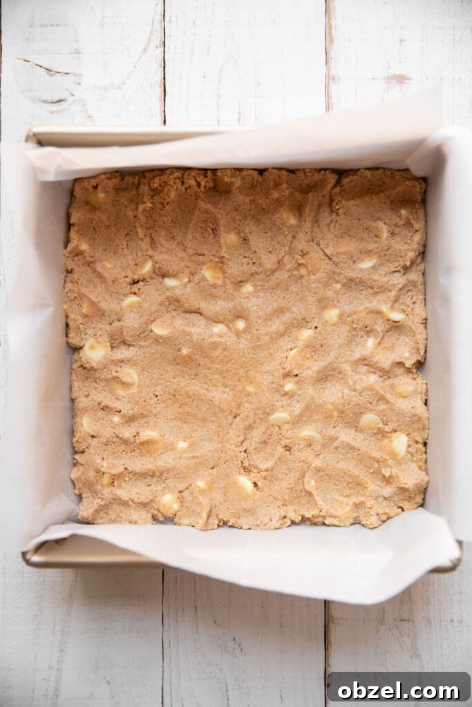 caramel apple white chocolate blondie bars