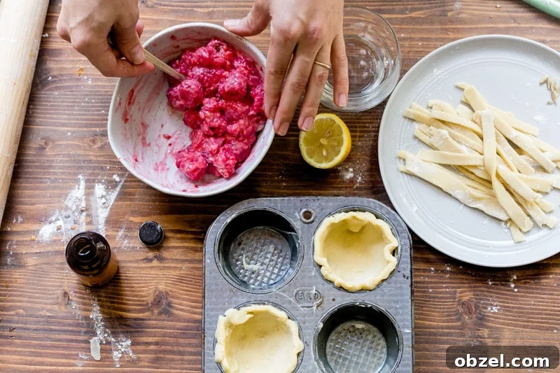 fresh-raspberry-pie Mini Pies in a Muffin Tin