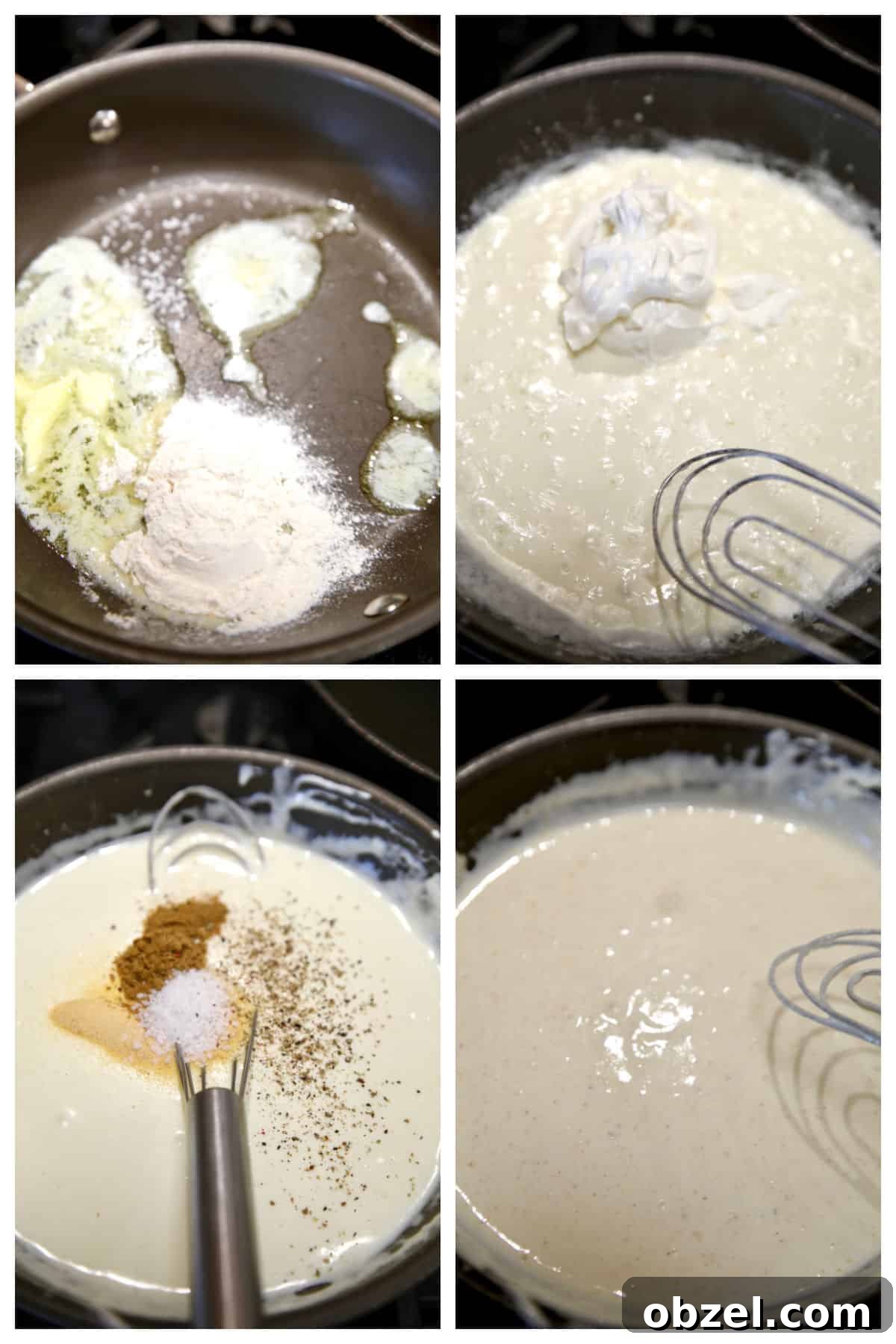 Crispy Fried Chicken Burritos with Creamy Slaw 2 Collage making sour cream sauce for burritos.