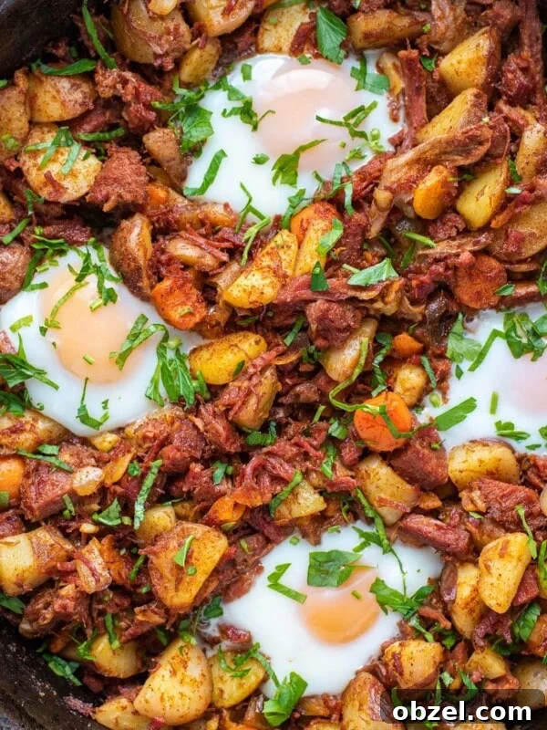 Tater Tot Breakfast Casserole with Eggs and Sausage 7 Corned beef hash and eggs.
