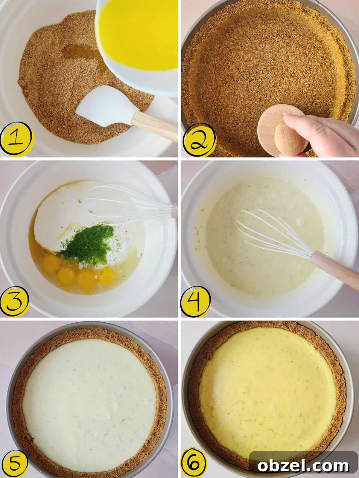 Key Lime Pie Recipe with Graham Cracker Crust 6 Step-by-step instructions how to make key lime pie