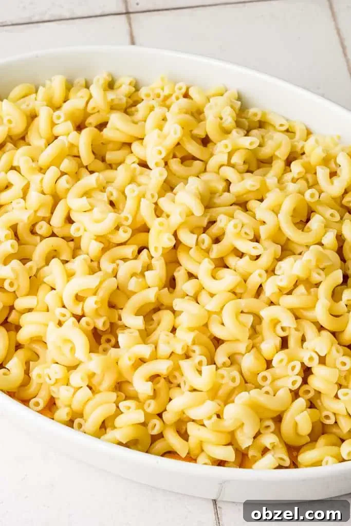 homemade mac and cheese recipe cooked macaroni in a baking dish