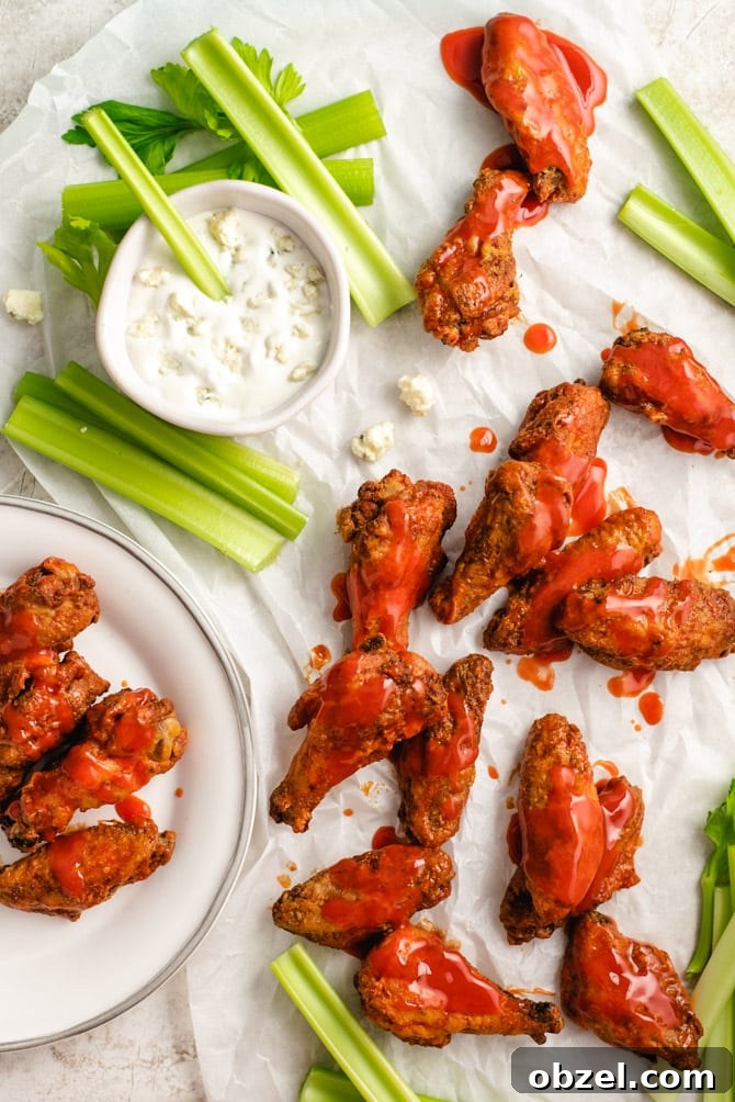 Crispy Baked Chicken Wings Crispy baked chicken wings served hot and golden