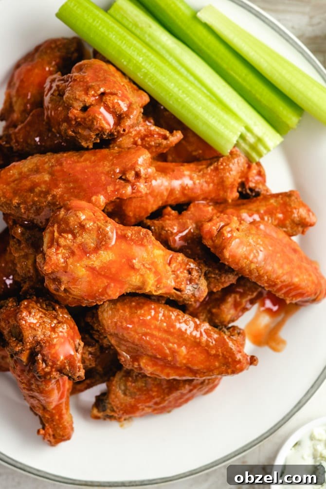 Golden Crispy Baked Chicken Wings Oven baked chicken wings with crisp skin