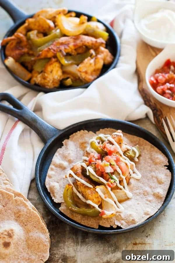 clean chicken fajitas