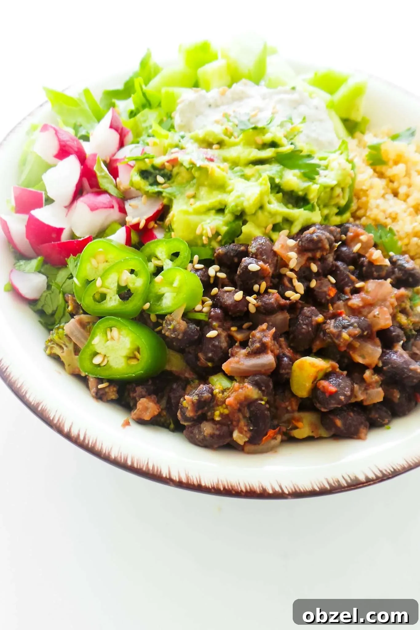 Black Bean Quinoa Bowls for Vegan Meal Prep 5 black bean quinoa bowls - high-protein vegan meal prep recipe