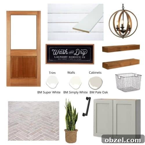 Stunning Before and After Laundry Room Makeover 4 inspiration mood board for laundry room