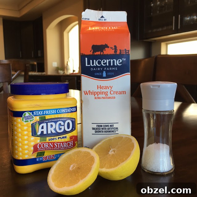 Ingredients for lemon garlic chicken