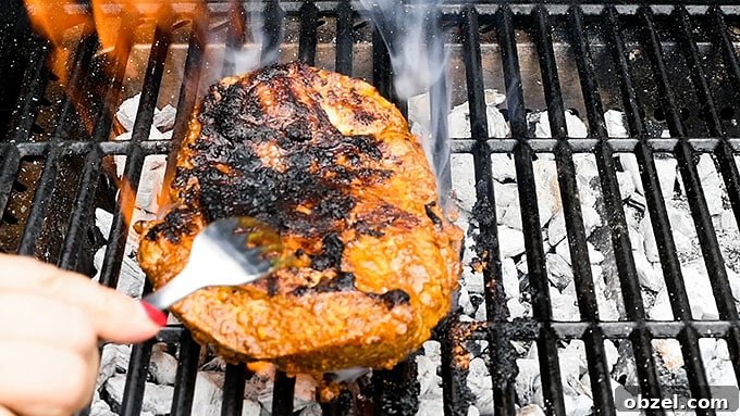 Marinated BBQ Boneless Leg of Lamb Recipe 5 BBQ lamb flare up on the grill