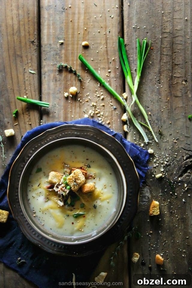 Loaded Baked Potato Soup with Cheddar & Bacon 2 Baked Potato Soup