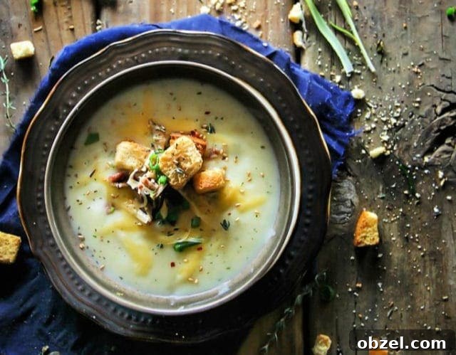 Loaded Baked Potato Soup with Cheddar & Bacon 3 Baked Potato Soup