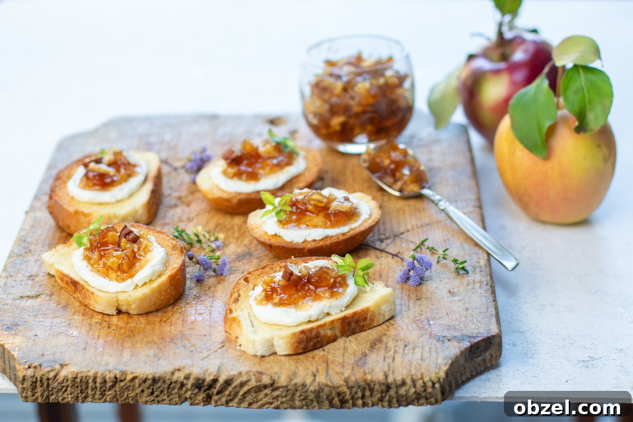 Karen's Chunky Apple and Maple Jelly Recipe 4 Karen's Chunky Apple Maple Jelly on Goat Cheese Crostini
