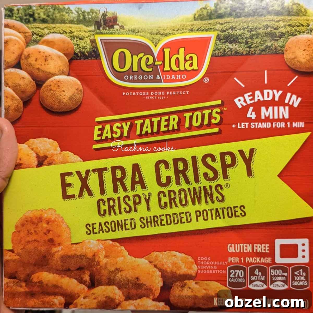 Air Fryer Ore-Ida Crispy Crowns Recipe 5 A pack of frozen Ore Ida crispy crowns