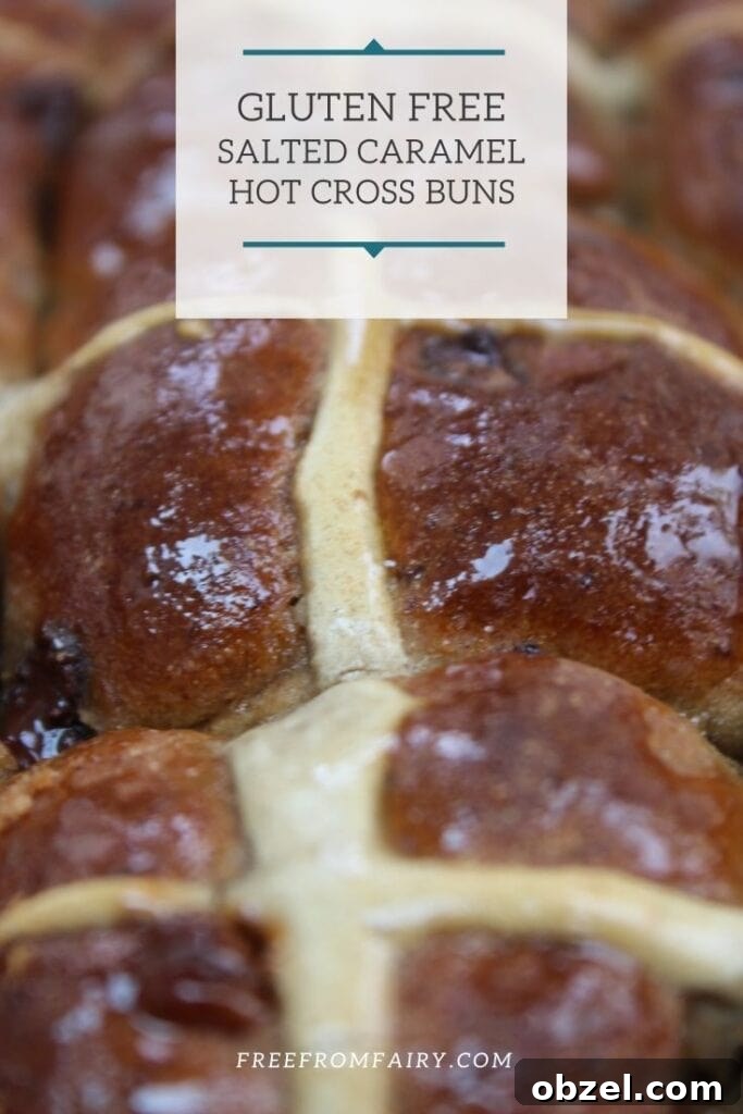 Gluten Free Salted Caramel Hot Cross Buns No Fruit 11 Gluten free salted caramel hot cross buns. A simple recipe that is suitable for those with coeliac disease, following a gluten free diet or a vegan diet. #glutenfreeEaster #glutenfreehotcrossbuns