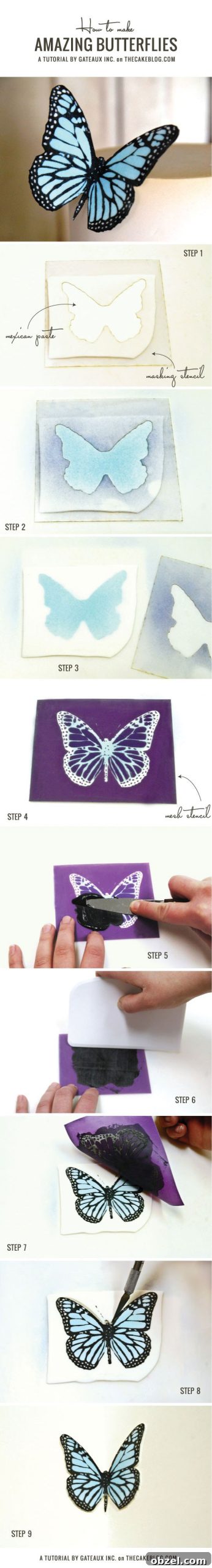 How to make amazing fondant butterflies in no time flat | by Gateux Inc. on TheCakeBlog.com