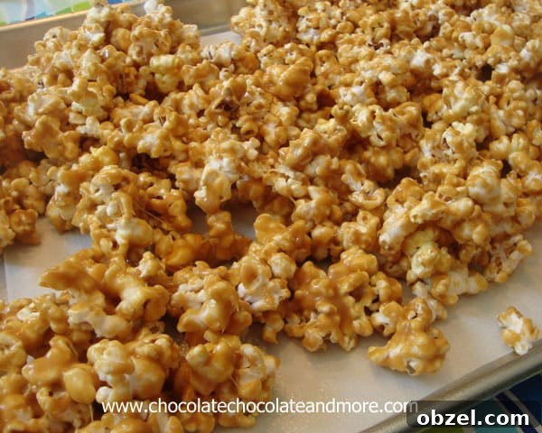 Peanut Butter Popcorn Recipe 6 Fresh peanut butter popcorn cooling after baking