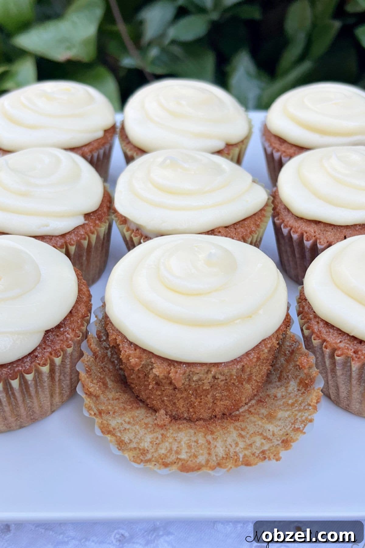 Gingerbread Cupcakes on a platter.
