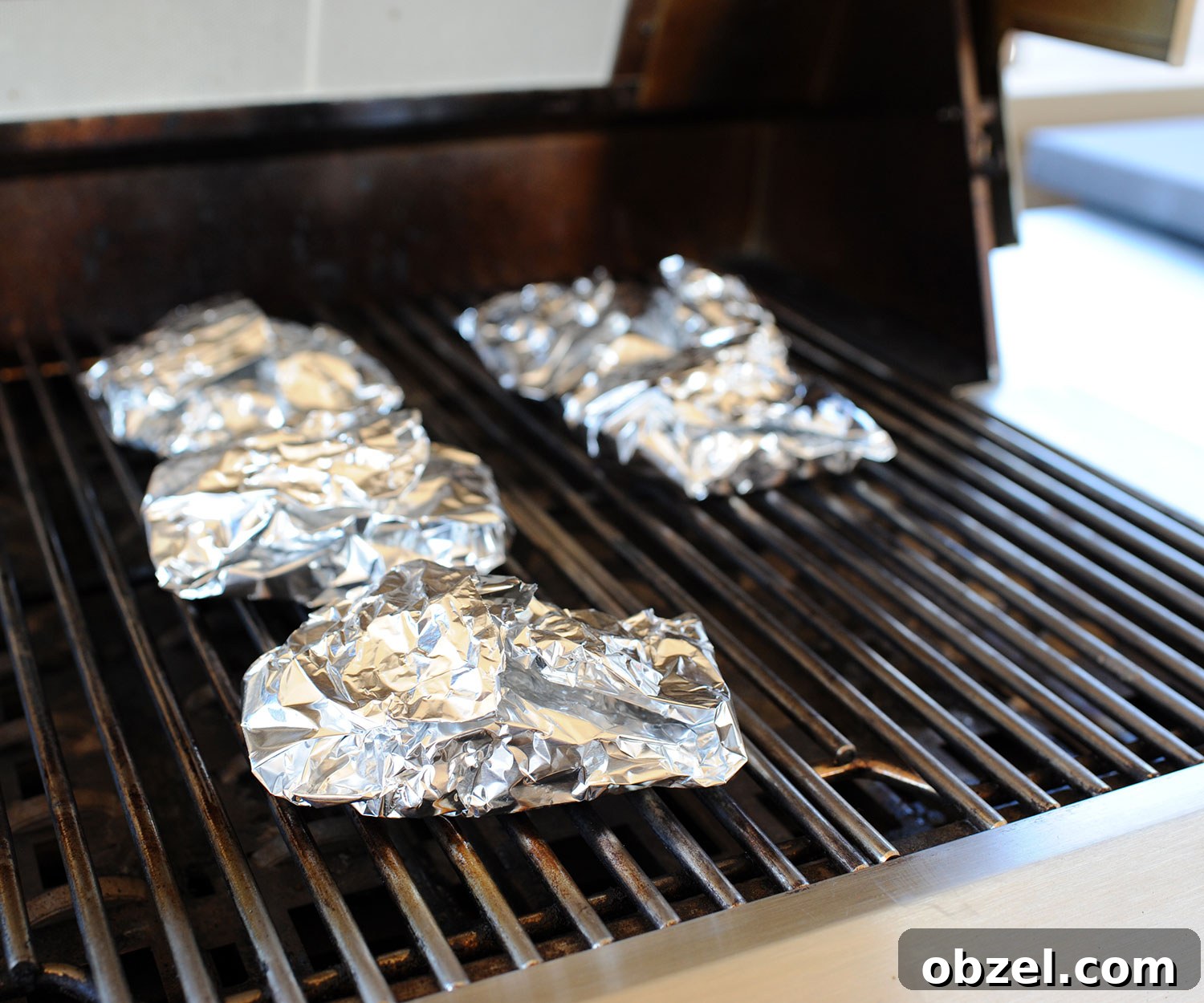 walking taco foil packets on grill