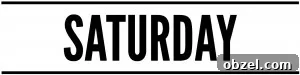Saturday black and white label