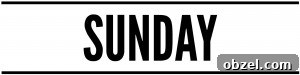 Sunday black and white label