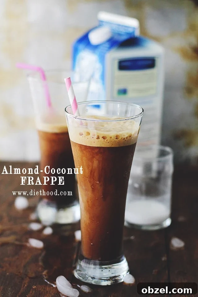 Almond-Coconut Frappé — a delicious frappé made with almond-coconut milk blend.